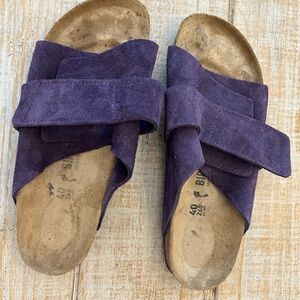Birkenstock Kyoto Purple Suede Sandals 40